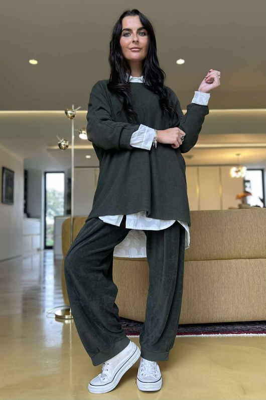 Conrad Oversized Boxy Knit Deep Khaki /2=